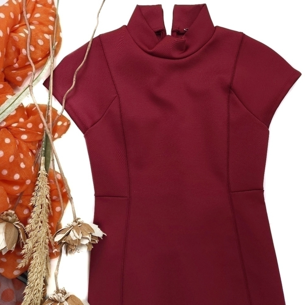 Zara Collection Body Contour Red Dress Sz S - Picture 5 of 16